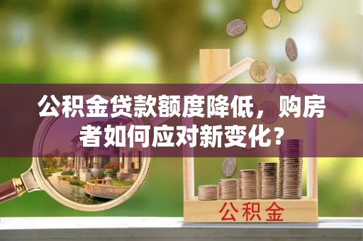 电白公积金贷款额度降低，购房者如何应对新变化？
