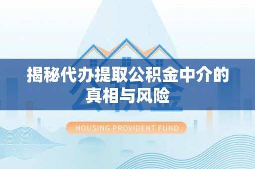 电白揭秘代办提取公积金中介的真相与风险