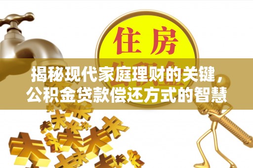 电白揭秘现代家庭理财的关键，公积金贷款偿还方式的智慧选择