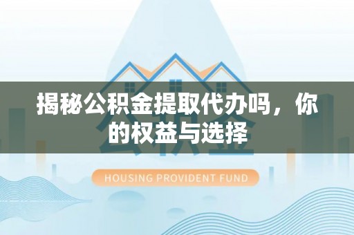 电白揭秘公积金提取代办吗，你的权益与选择