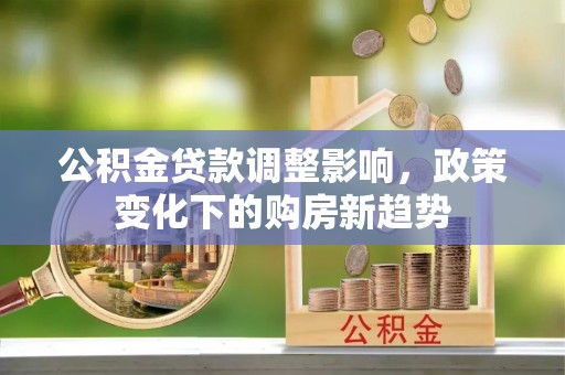 电白公积金贷款调整影响，政策变化下的购房新趋势