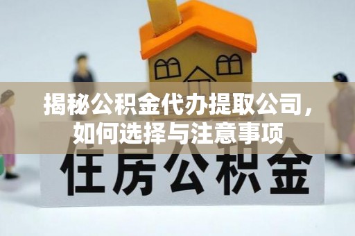 电白揭秘公积金代办提取公司，如何选择与注意事项