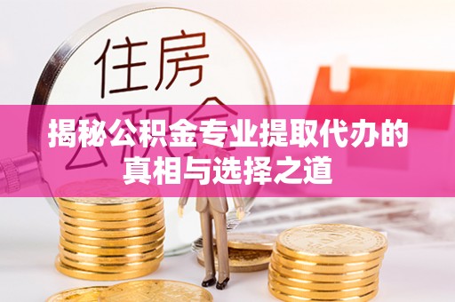 电白揭秘公积金专业提取代办的真相与选择之道