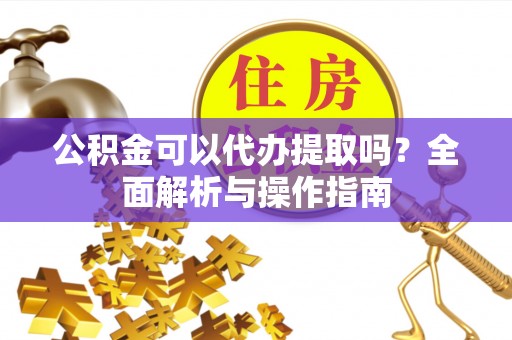 电白公积金可以代办提取吗？全面解析与操作指南