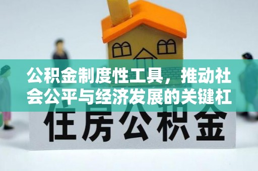 电白公积金制度性工具，推动社会公平与经济发展的关键杠杆