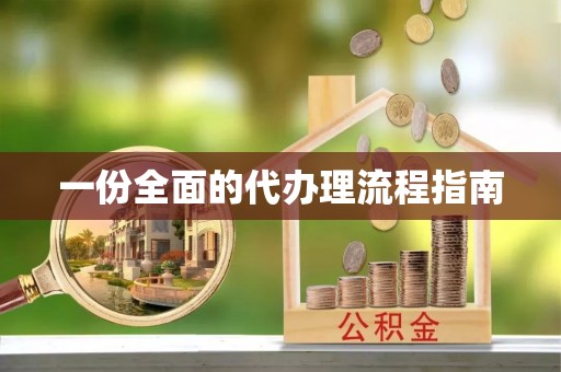 电白一份全面的代办理流程指南